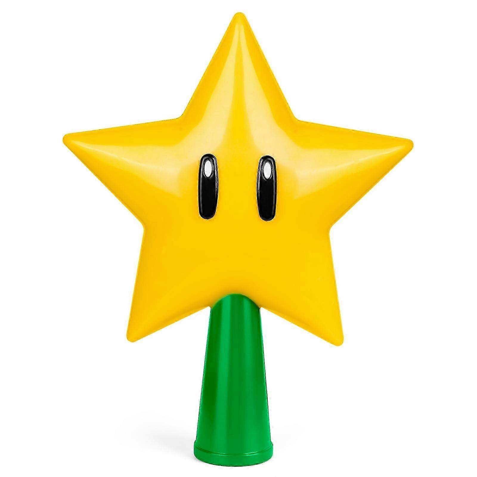 Christmas Tree Topper Mario Star Super Decorations with Light Up LED : Plug in