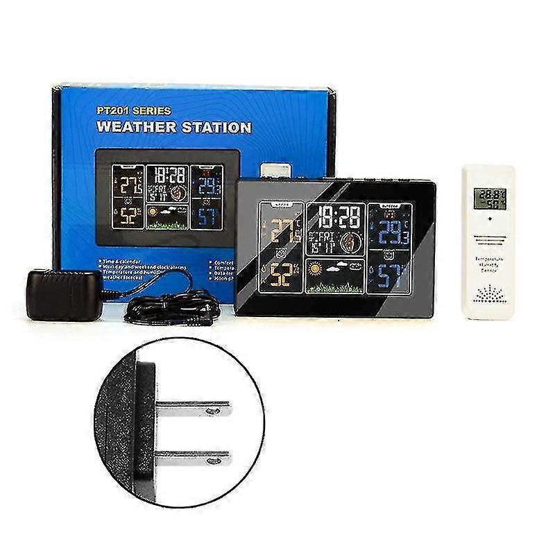 デジタル温度湿度計 Pt 201c スマートウェザーステーション、スヌーズウェル付き