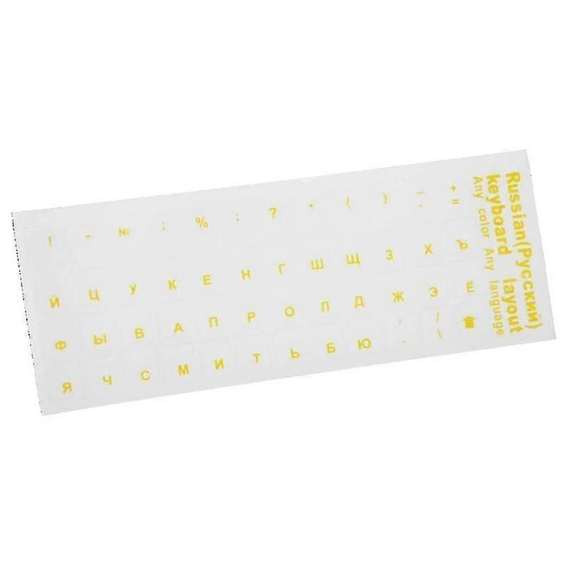 Russian Keyboard Sticker With Black/blue/green/red/yellow Characters 2pcs