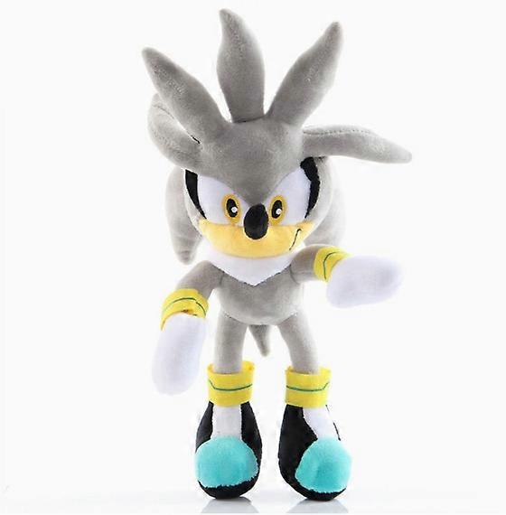 Silver Sonic Plüschtier, Animationsfigur, weiche Puppe, Plüschtier, Kindergeschenk