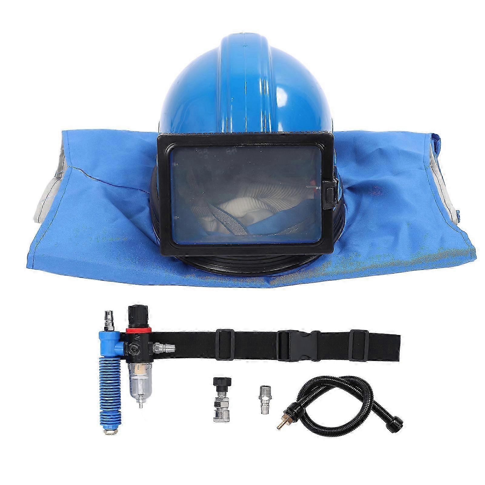 Sandblasting Helmet With 1/4" Inlet And 13mm Thread, Sandblast Hood Guard For Spraying