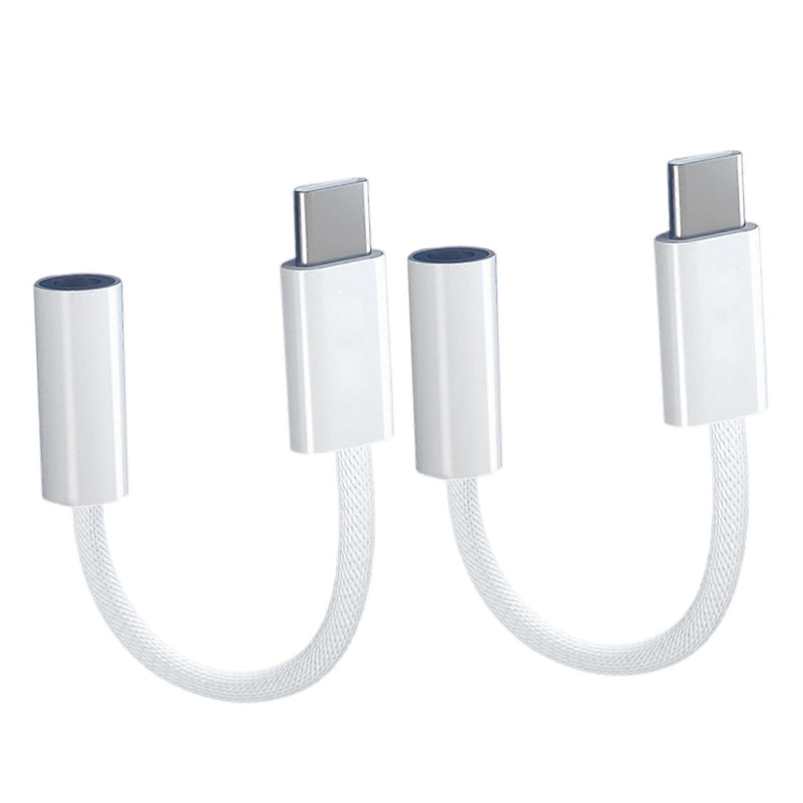 Braided USB C To 3.5mm Audios Adapter With Support For Smartphones Tablets And Sound Output Multicolor