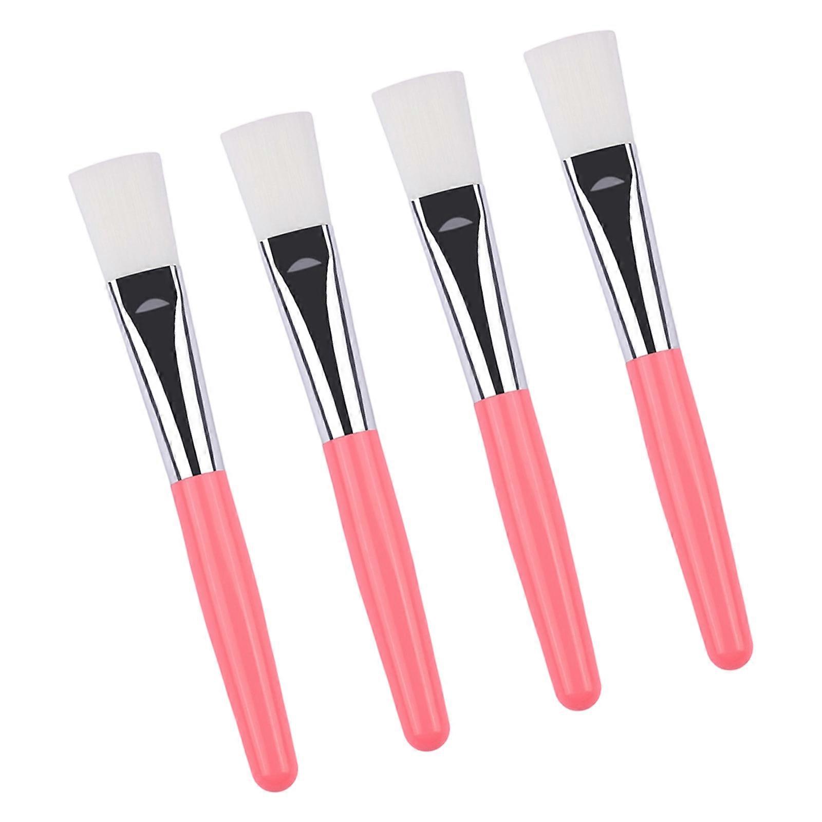 Multipurpose Cosmetic Brush Set of 4 Ergonomic Grip Synthetic Bristles Mask Applicators for Mask Blending Tool Multicolor