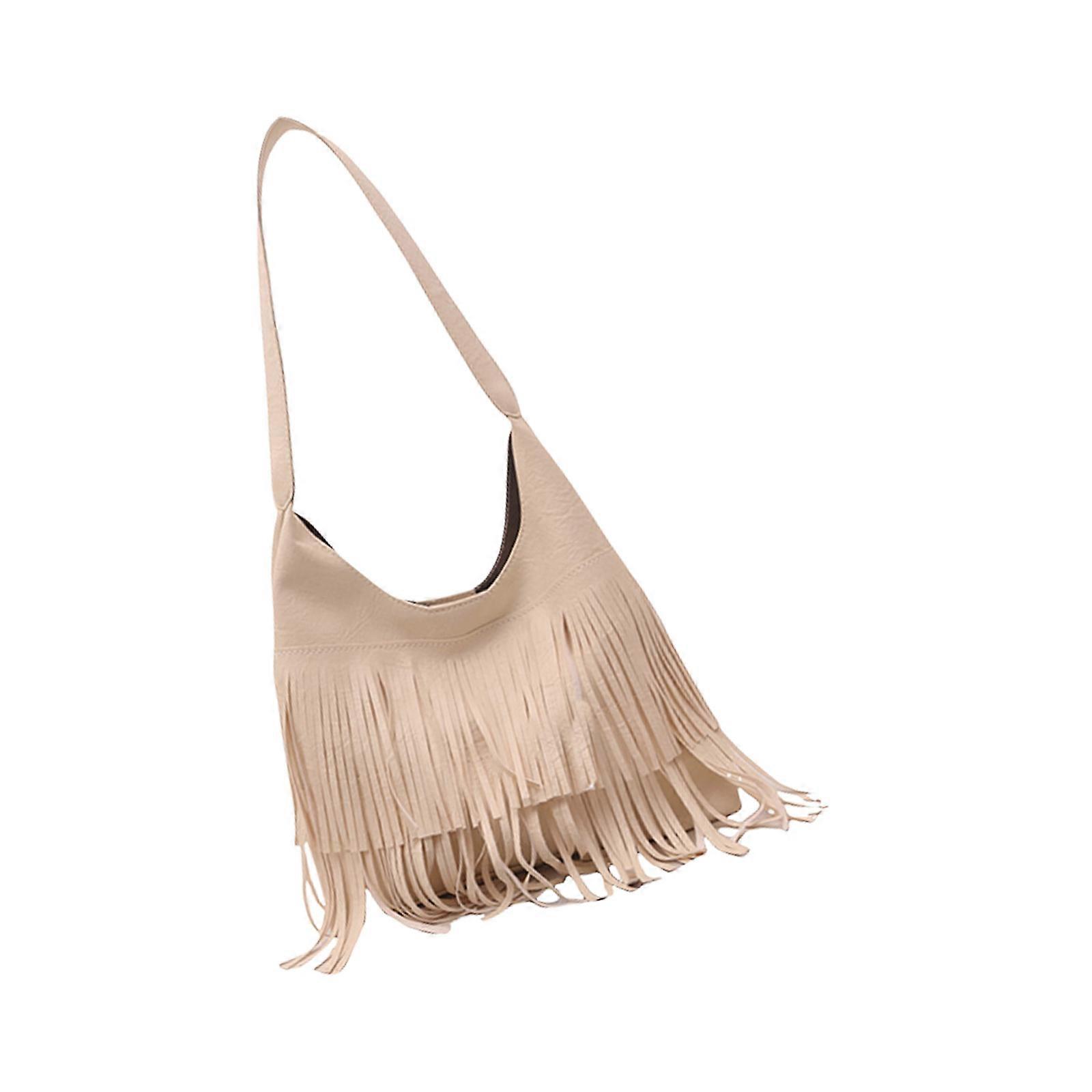 حقيبة كتف نسائية شرابات حقيبة يد أنيقة حقيبة الإبط حقيبة تسوق سعة كبيرة حقيبة تنقل الرجعية لليومي أبيض