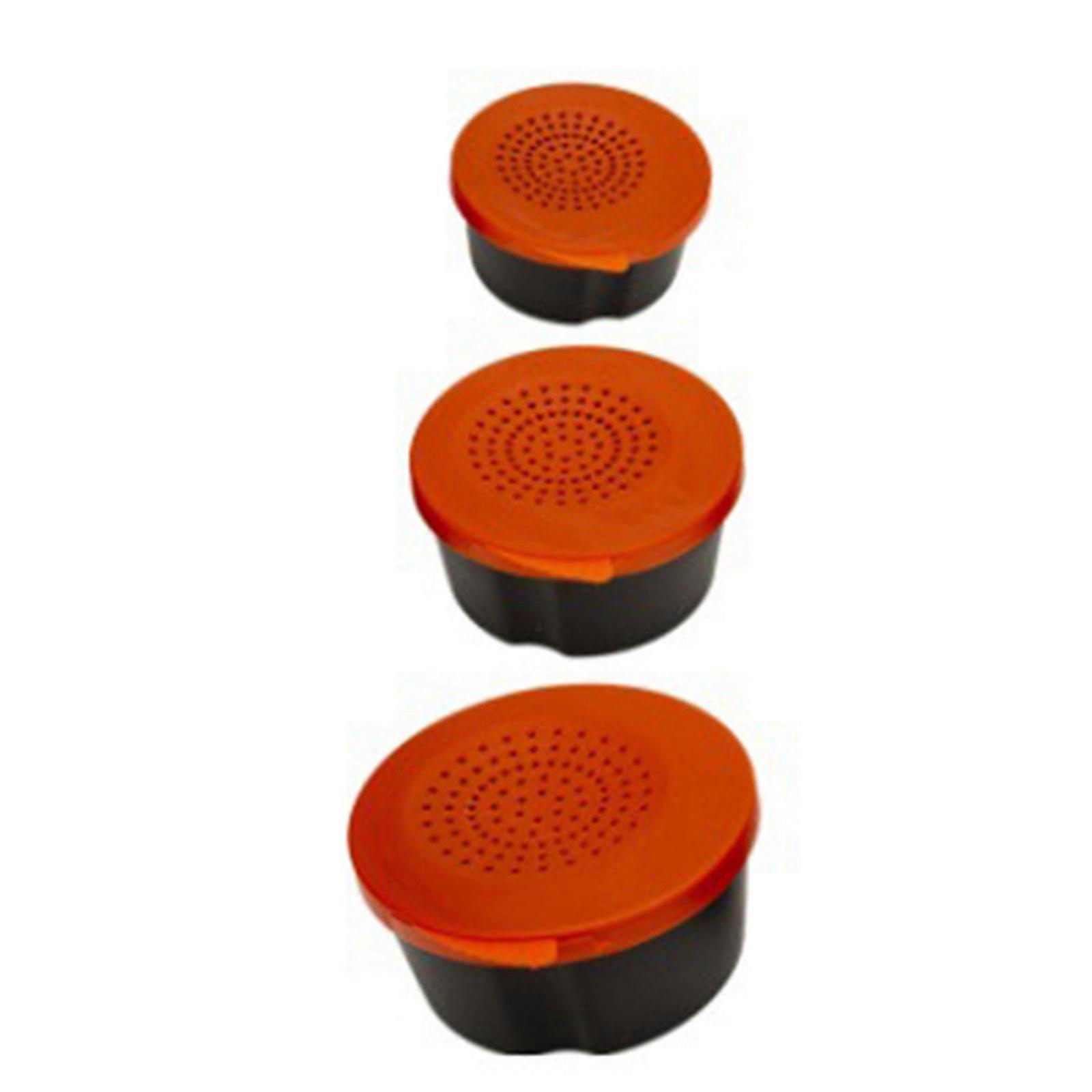 Angelköderbox mit Deckel & Loch, Angelköder Köderbox Lebendköder Eimer Angeln Lebendköder Box Container Köderkoffer orange rot