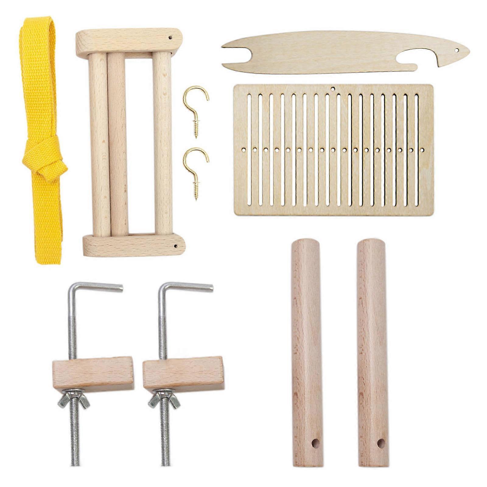 Maple Warping Pegs Set Easy to Use Adjustable Weaving Clamp Set Clamping Thickness 0-9.3cm Weaving Supplies Multicolor