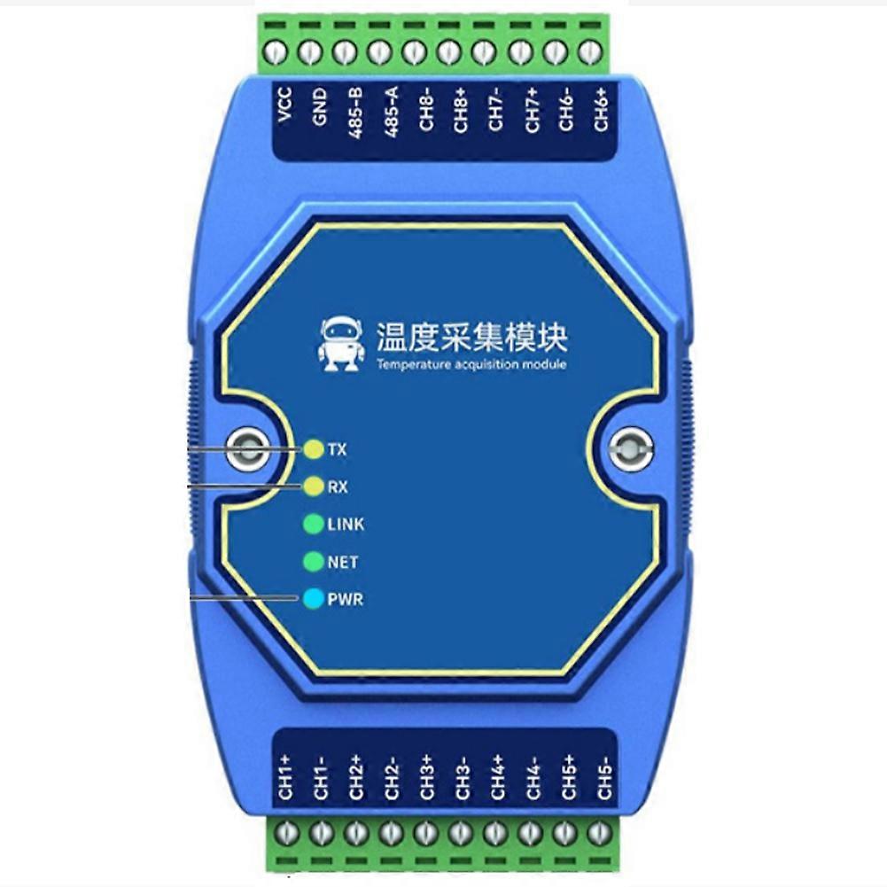Modul snímania teploty 8-cestný termočlánok Modbus RS485 typu K