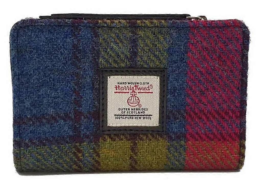 Maccessori Harris Tweed Medium Zip Purse - Pink/Blue