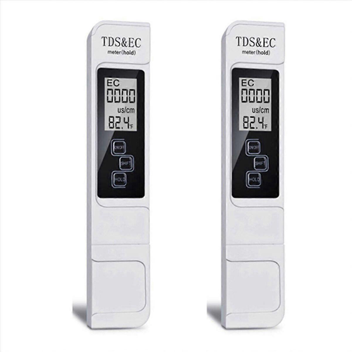2X TDS EC Meter Digital Water Quality Tester 0-9999 PPM Measurement Range Water Purity Temperature M