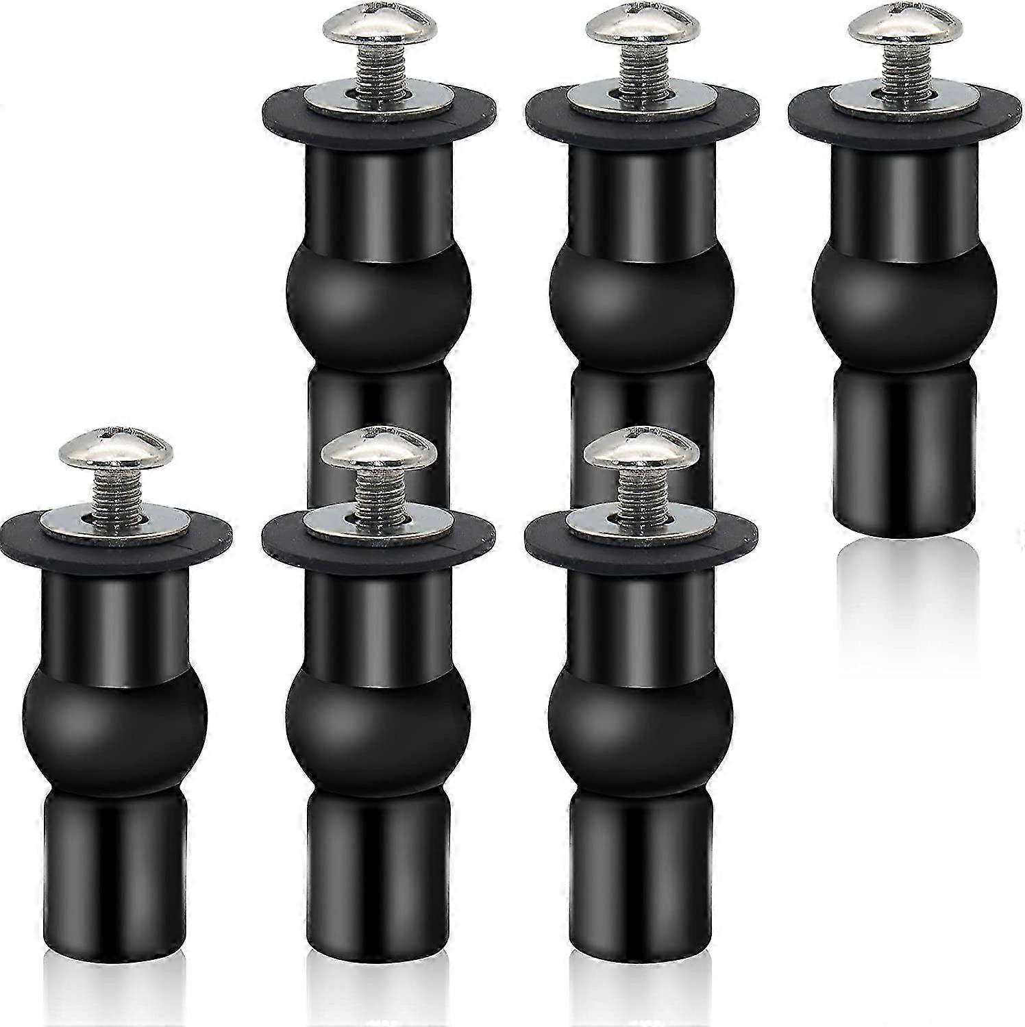 Toalettsitsskruvar, 6-pack Toalettsitsbeslag Universella toalettsitsar Expanderande gummibeslag