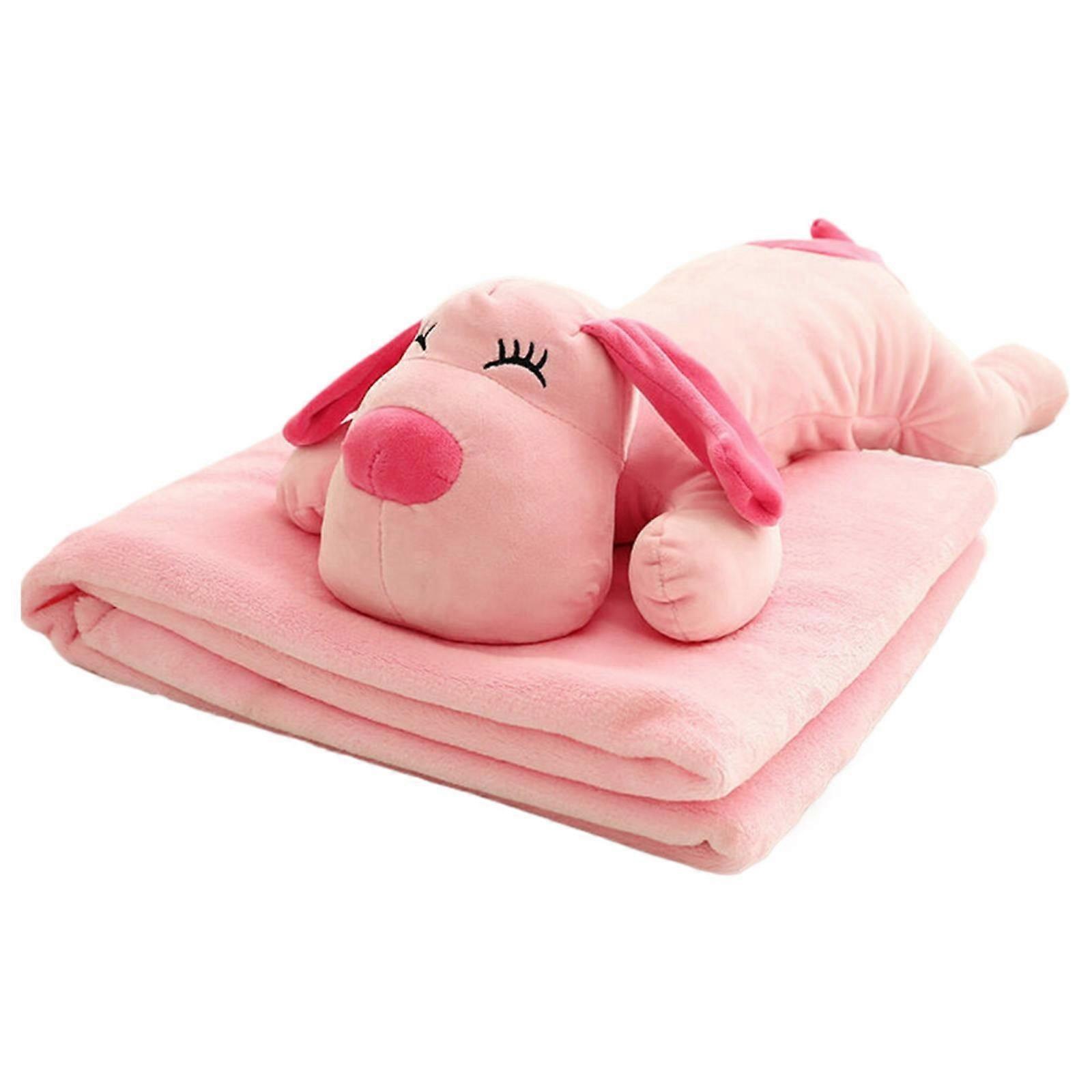 Clearance: 2-in-1 Car Nap Blanket with Plush Toy, Compatible with Aa, Vacuum Compression, Throw Blanket & Pillow