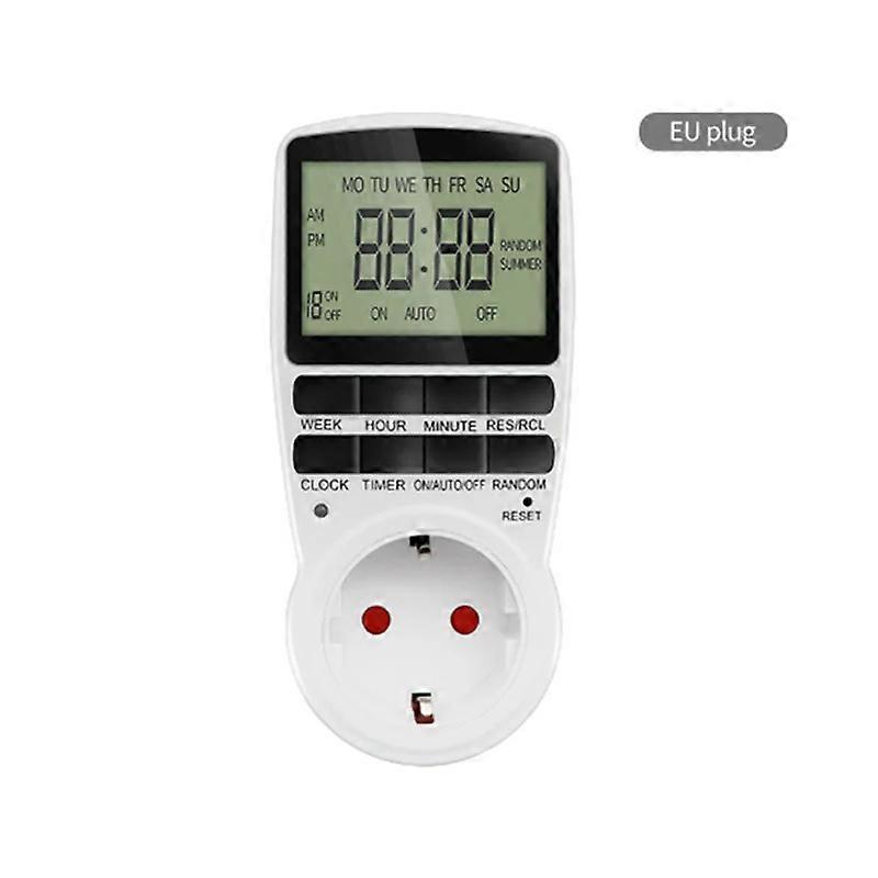 Electronic Digital Timer Kitchen Timer Socket Outlet 230V 110V 12/24 Hour Cyclic Outlet Programmable Timing EU FR US UK AU Plug