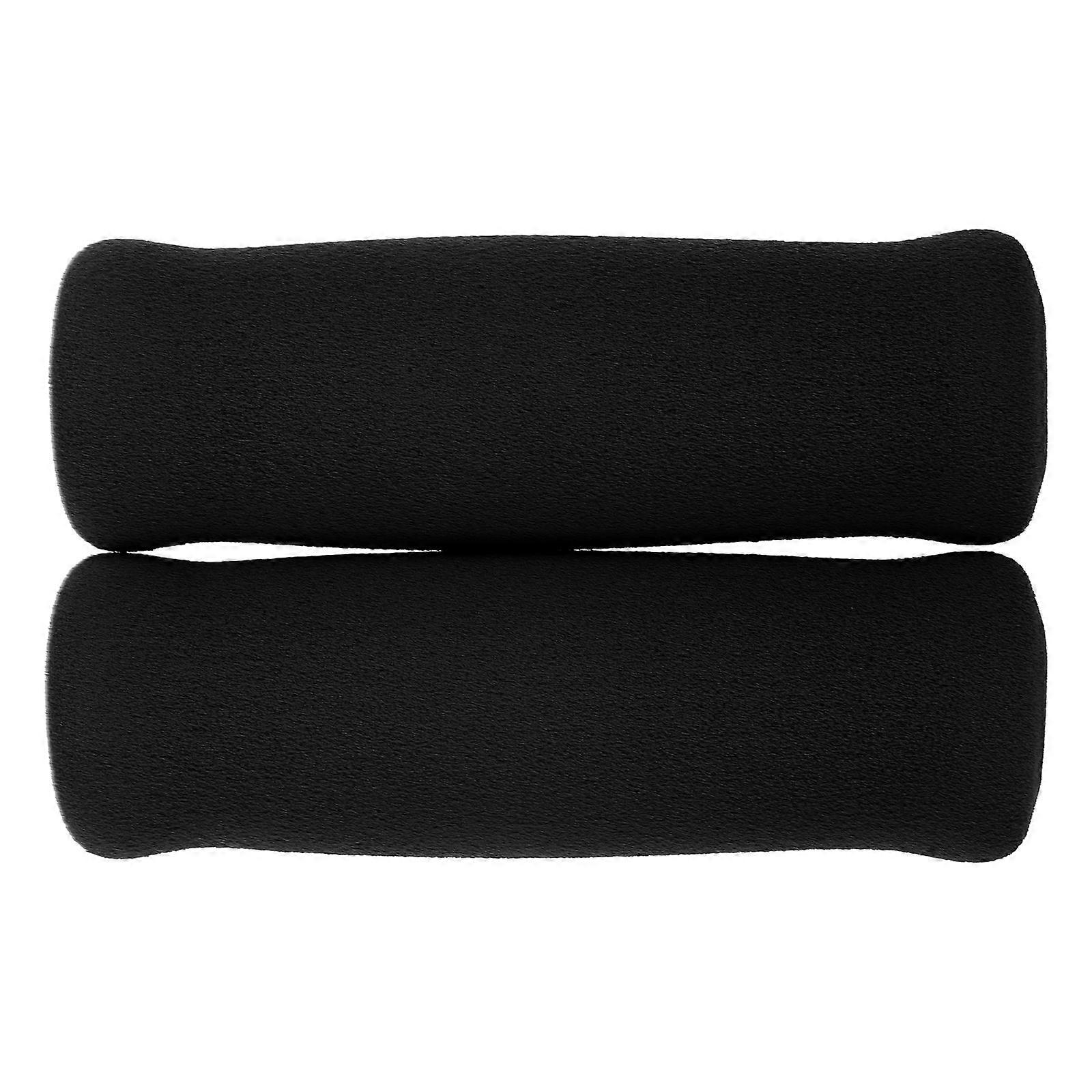 2Pcs Walking Cane Handle Grips for Seniors Comfortable Black Sponge Replacement