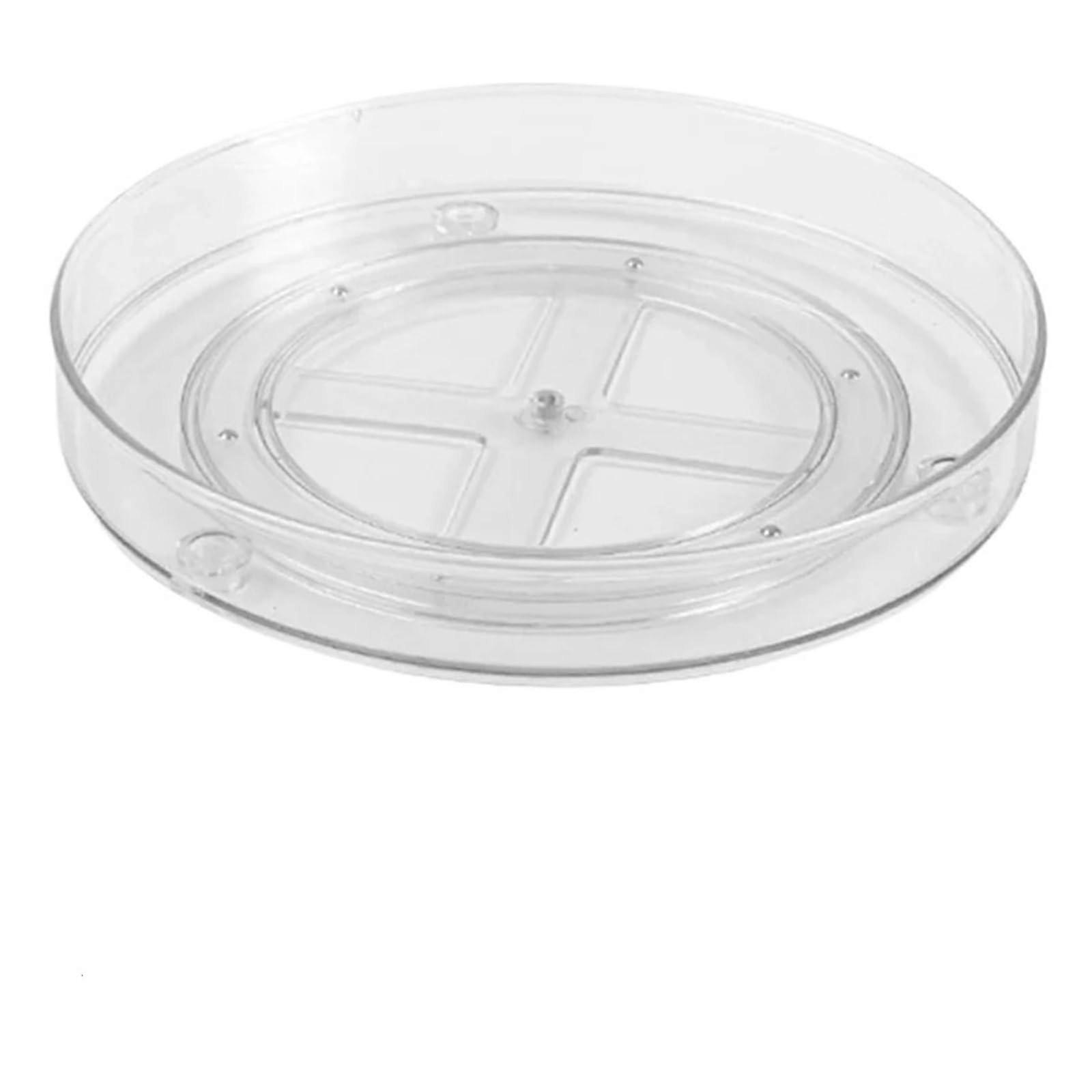 Spice Rack Organizer 2Tier Clear Lazy Susan Turntable for Kitchen Cabinet 360° Rotation