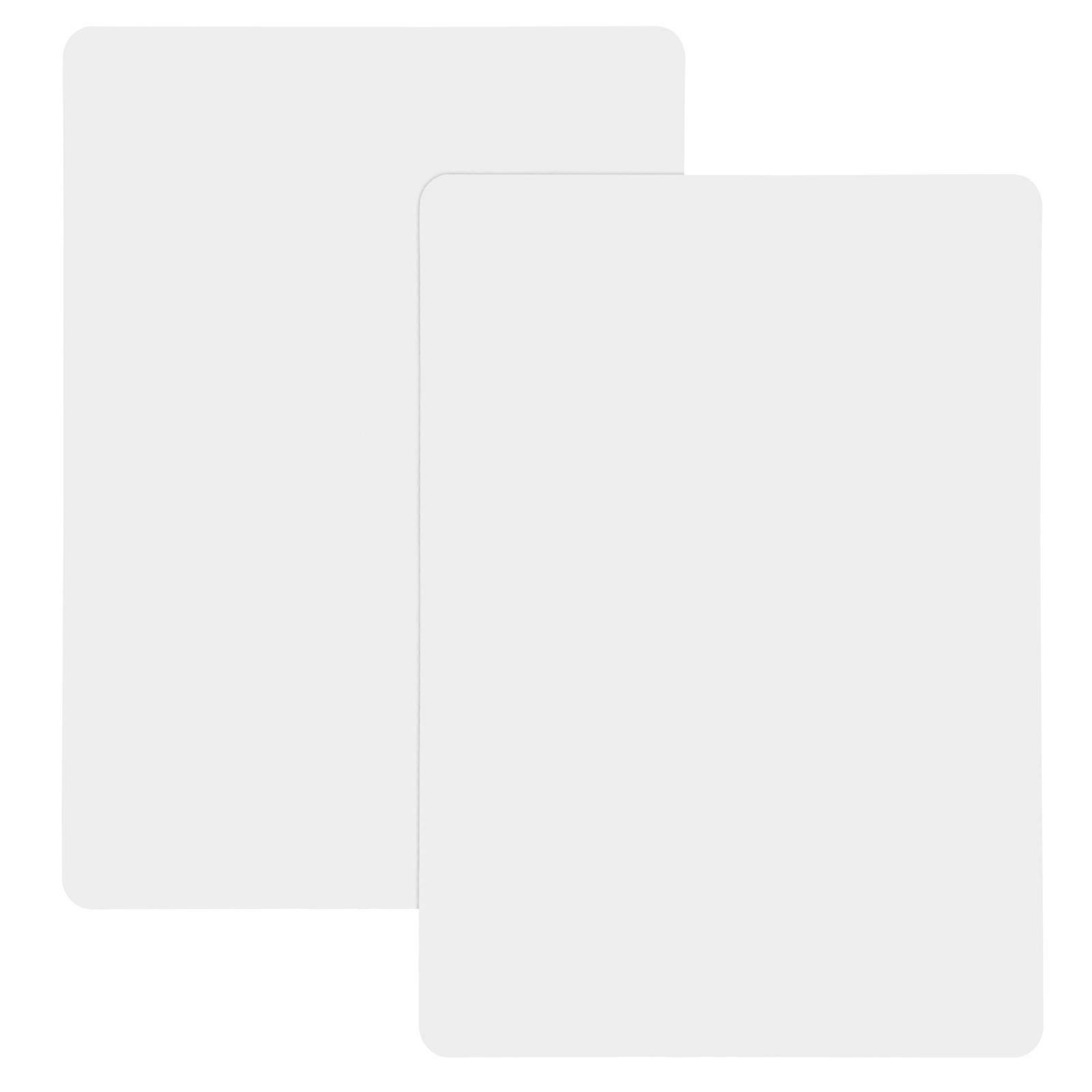 White Plastic Erasable Writing Sheet Whiteboard for Writing 2Pcs