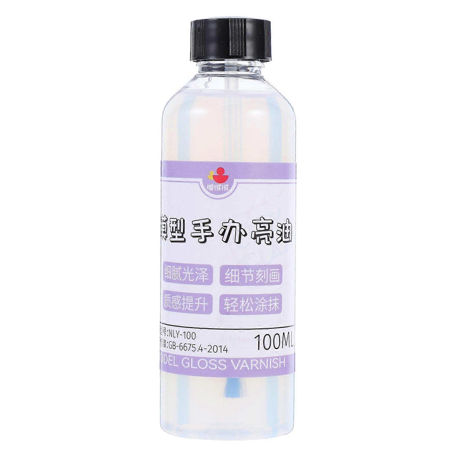 Air Dry Clay Glaze Kit for Gloss Enhancement with Brush 100Ml for Crafts