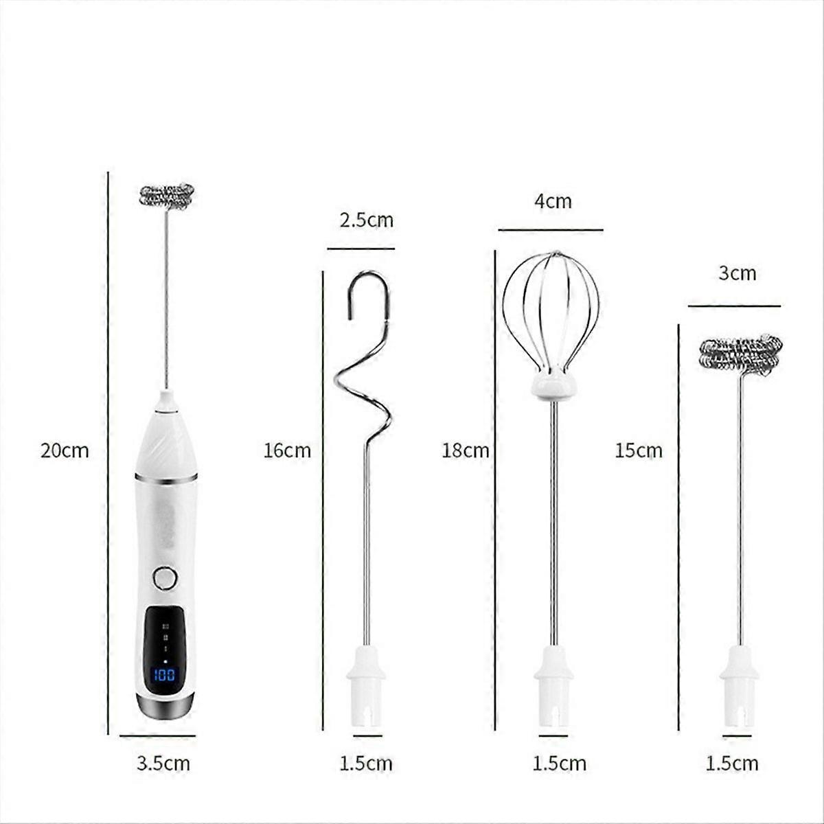 Handheld Milk Frother For Coffee, Rechargeable Drink For Latte