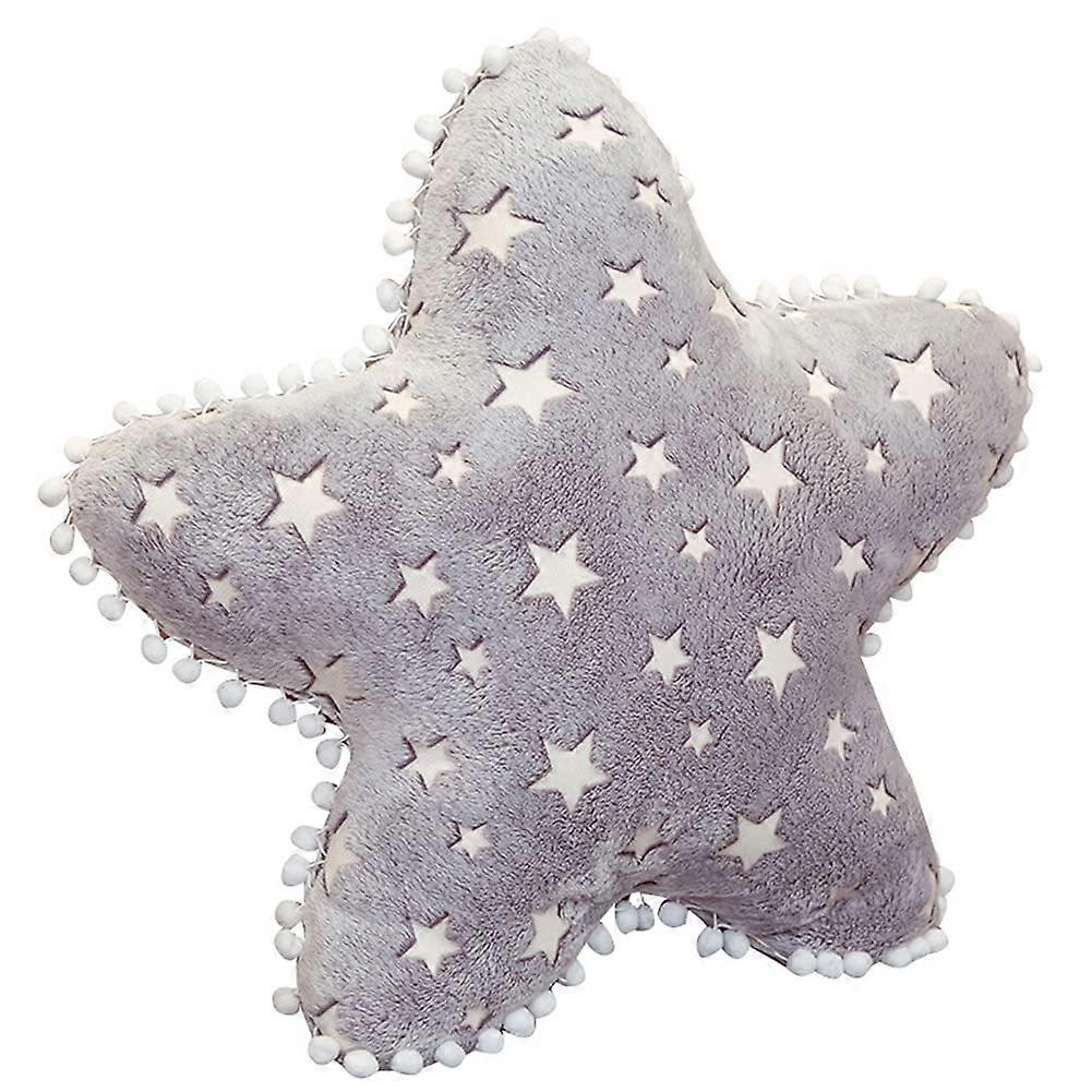 Glow in the Dark Star Moon Cloud Plush Pillow 15.7 Inch Soft Fluffy Cushion for Bedroom Decor