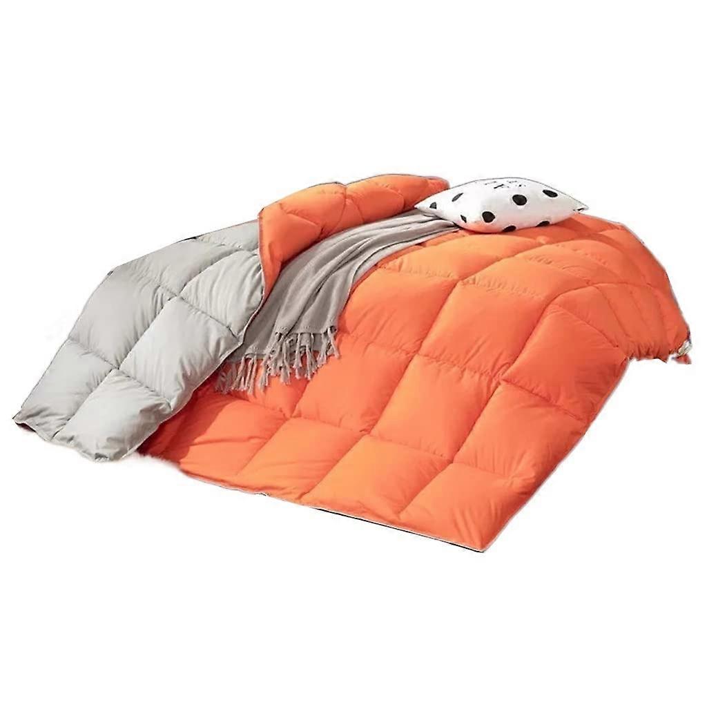 White Goose Down Comforter 200x240cm AllSeason Breathable Warmth with Even Fill Distribution