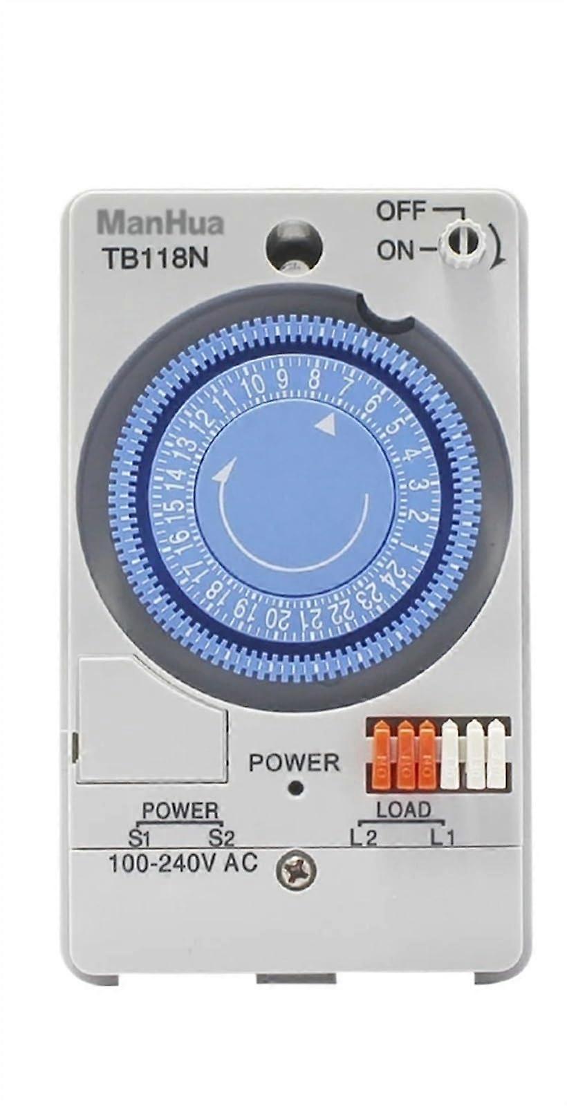 TB118N Waterproof Din Rail Timer Switch 100240V Programmable Mechanical Timer for Lighting and Pumps
