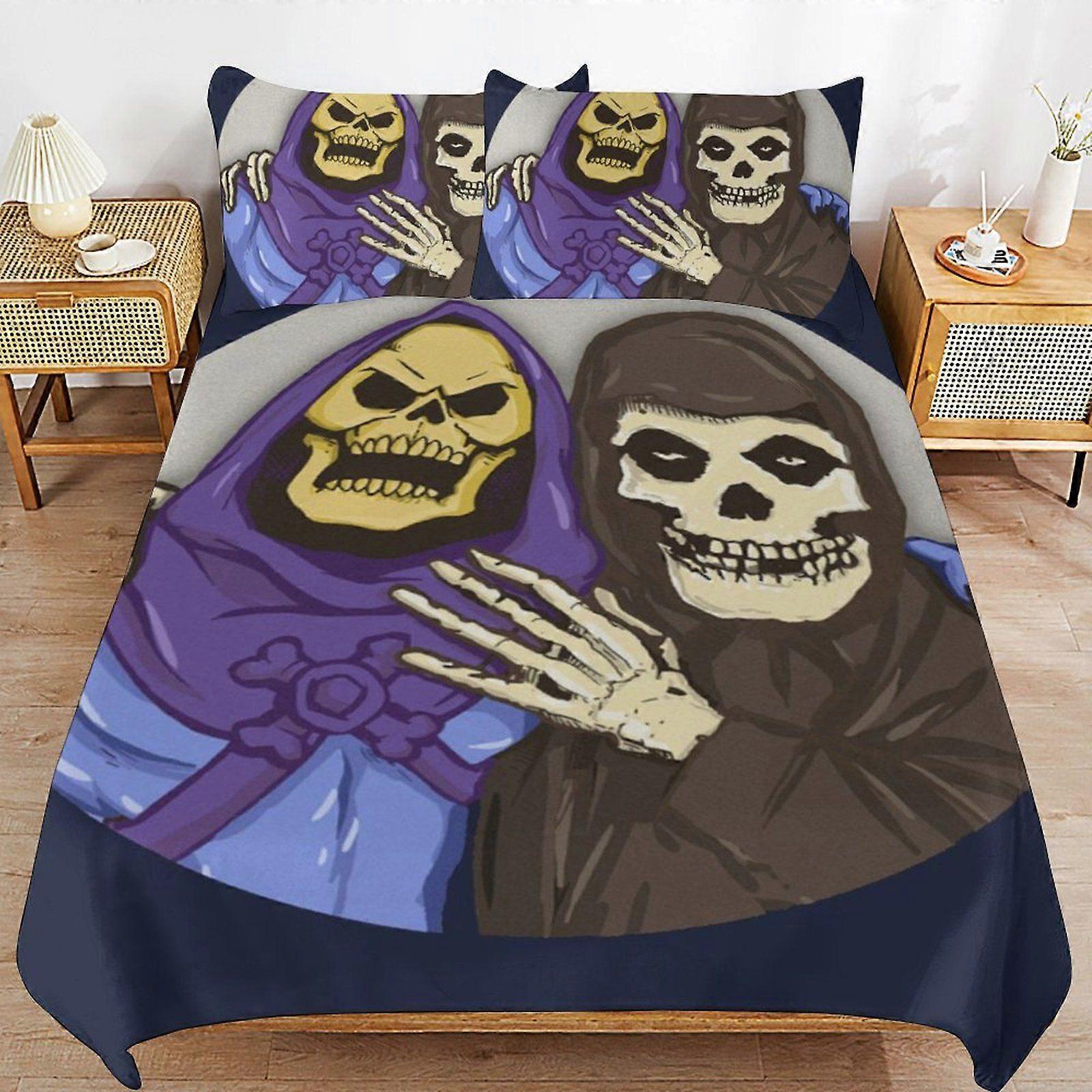 703QS Skeletor Everyday Sleep Soft Surface Zipper End Wrinkle Resistant Material Duvet Cover Sets Package AP703