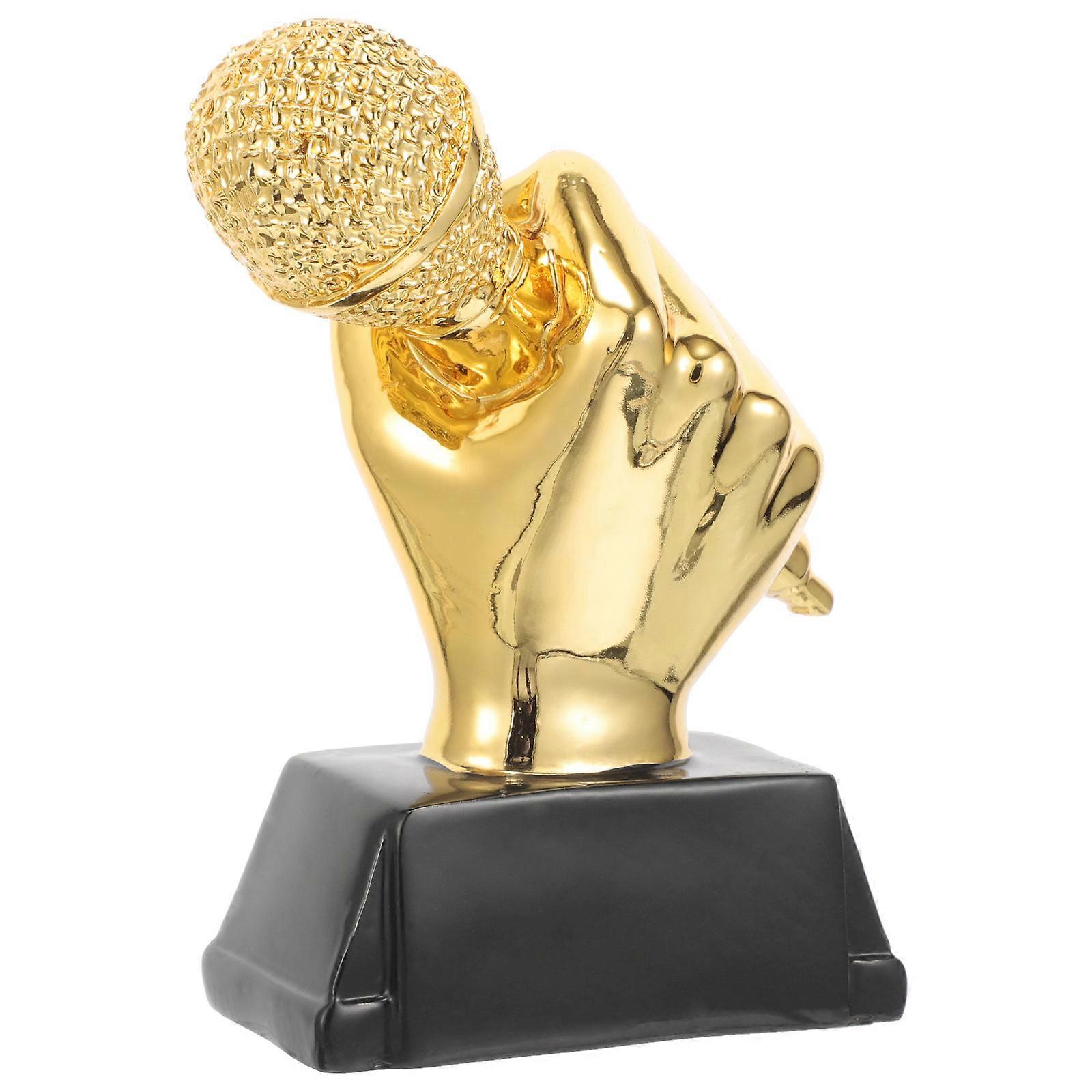 Award Trophy for Singing Competition Resin Microphone 3Pcs