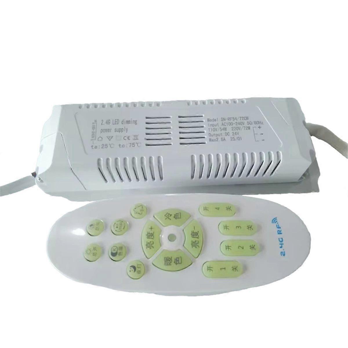 AC110V 220V 54-72W Output 2.4G Remote Control LED Driver Power Supply for Dual Color LED Strip Dimming Color Changing
