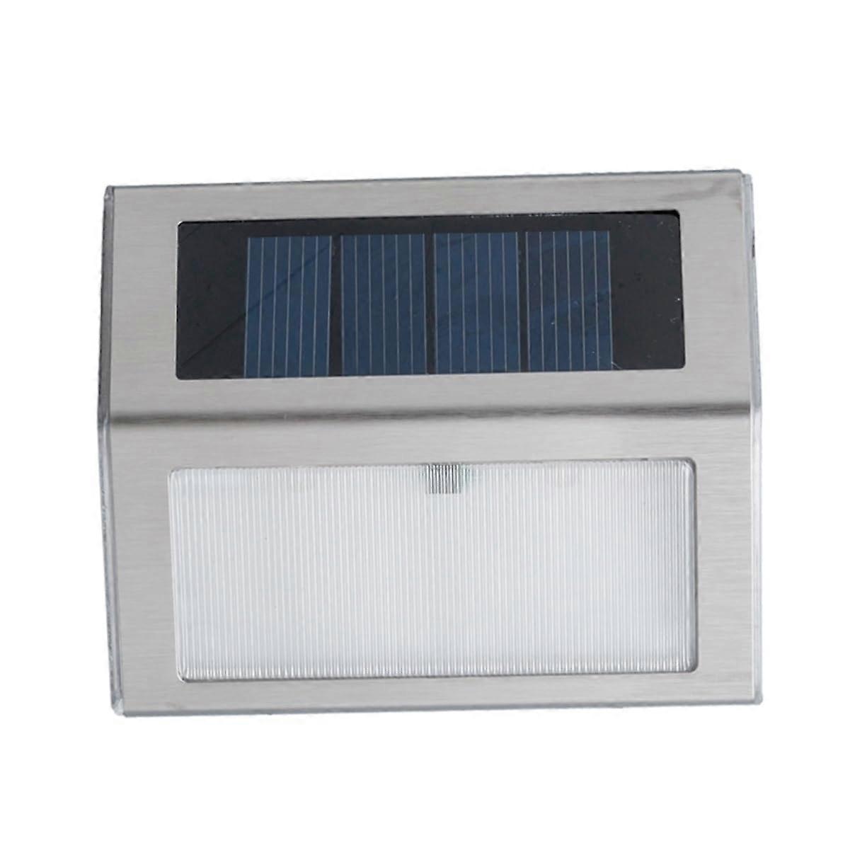 Solar Step Lights Waterproof Stainless Steel LED with Auto On/Off for Decks Stairs and Paths