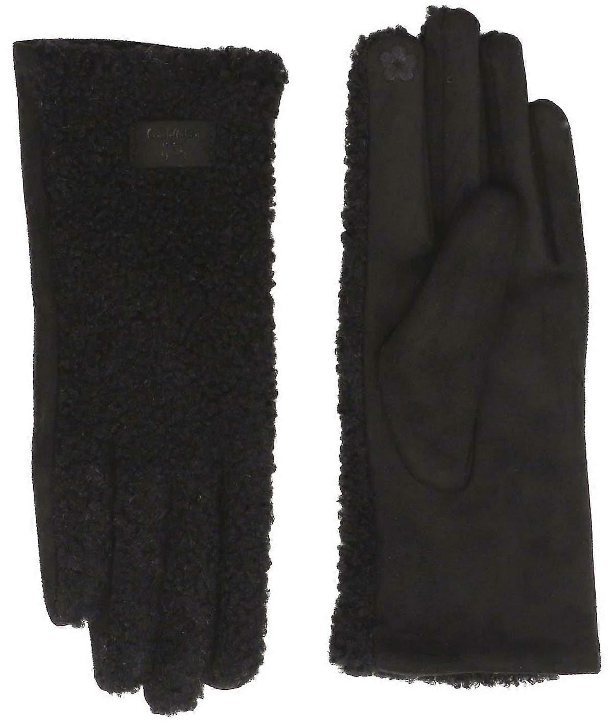 Zelly Teddy Gloves - Black