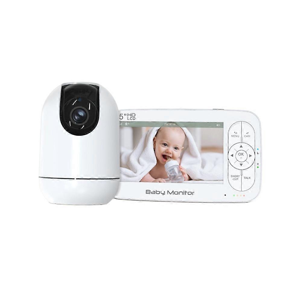 2025 TUYA Baby Monitor with 4X Zoom 1080P Camera 5000mah Built-in Lullaby Feeding Reminder 360 ° Rotating Baby Monitor