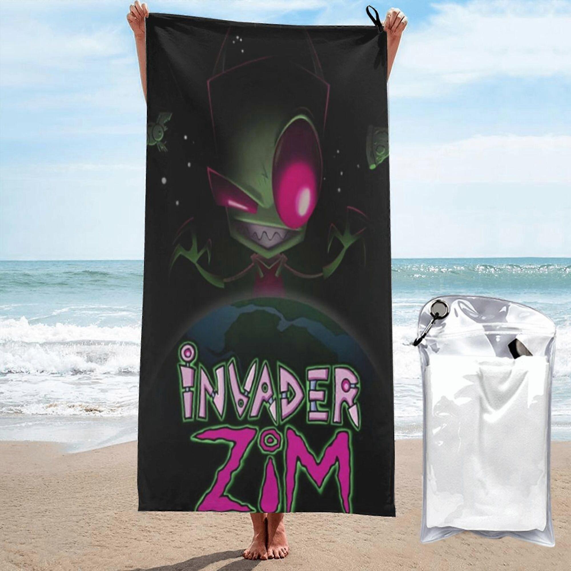 a308 invader zim Cartoon quick drying bath towel Microfiber swimming beach towel for daily use  hgjl308