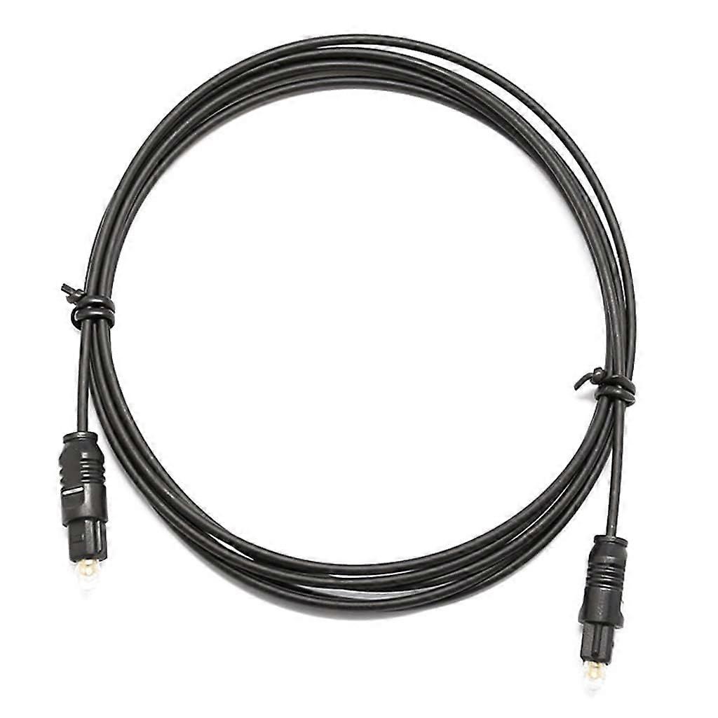 Digital Optical Audio Cable 1.8M Black Square To Square Optical Fiber Connector Wire 1Pc