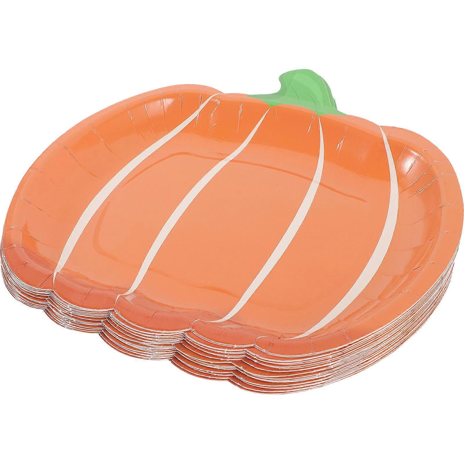 Orange Pumpkin Paper for Dinner Use 25Pcs