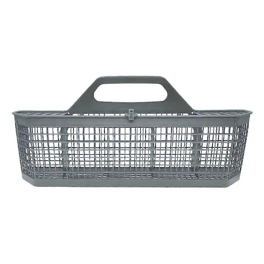 Universal Dishwasher Cutlery Basket Replacement, Grey Plastic Silverware Holder Fits Most Models