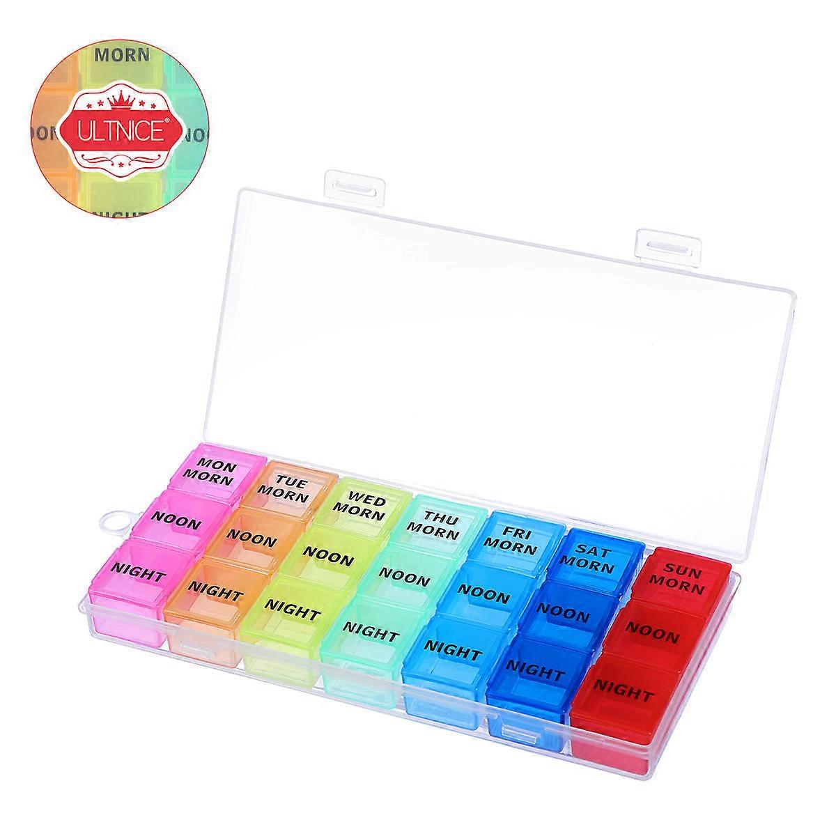 Medicine Storage Case Pill Container for 21 Grids