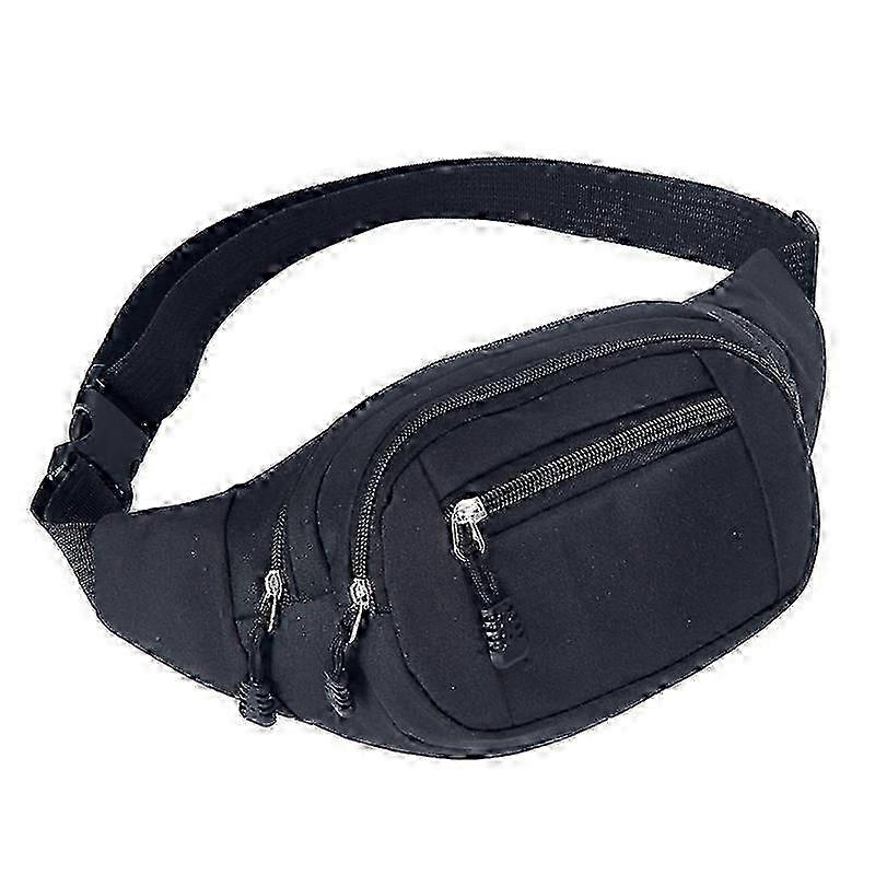 2025 Multi-compartment Black Waist Bag - 1 Piece