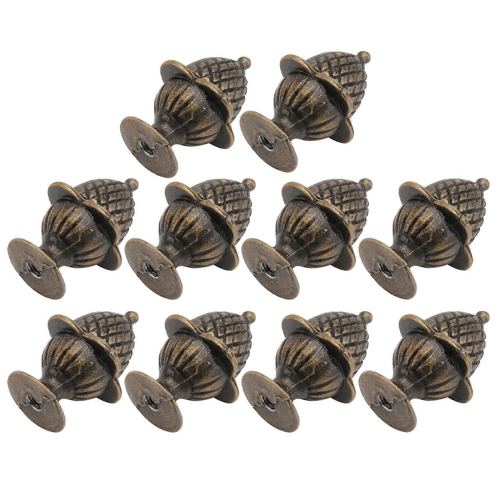 Tool Cabinet Knobs Antique Corn Shape Pull Handles for 20Pcs Bronze Finish