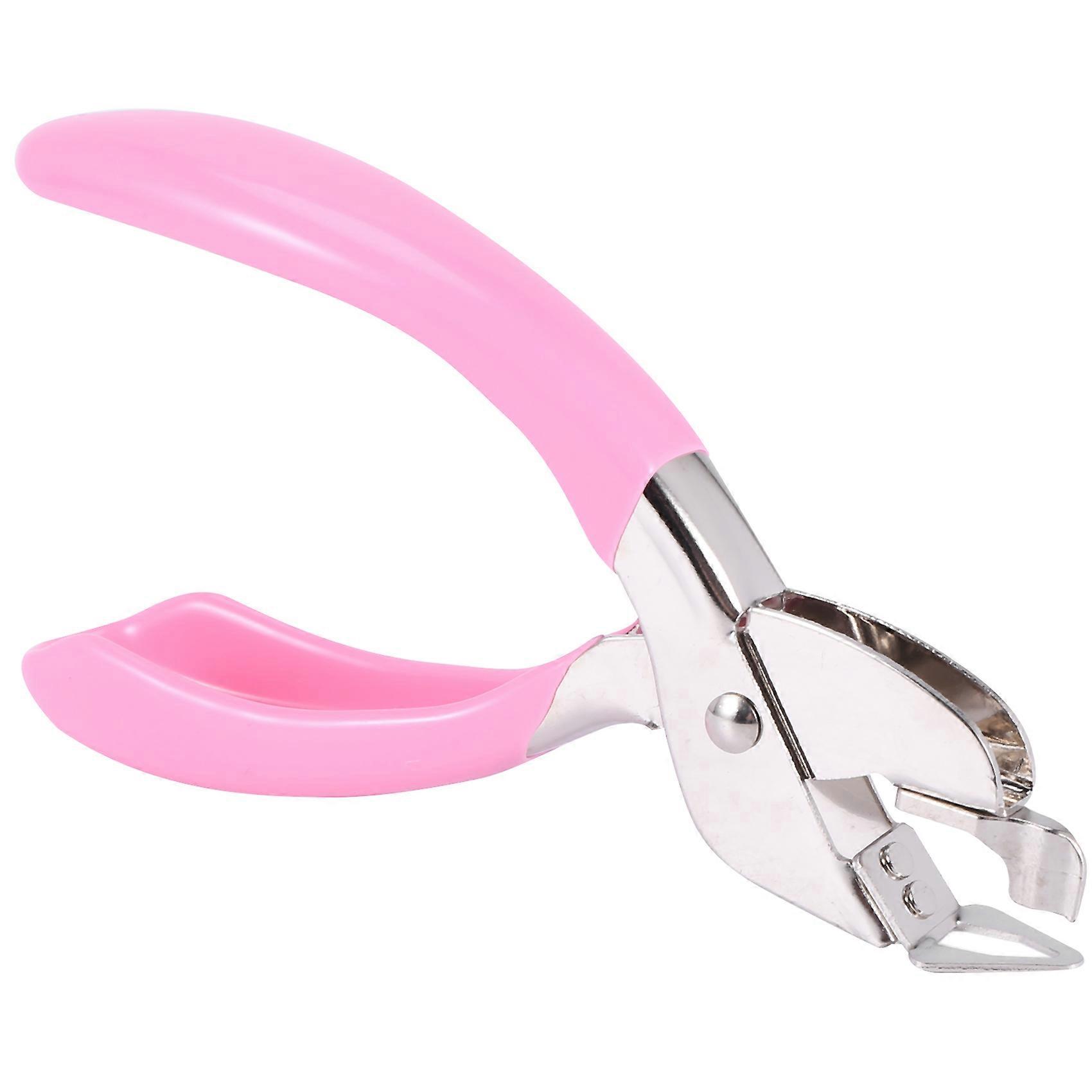 Lifter Opener Spring-loaded Staple Puller for Office Use (Pink)