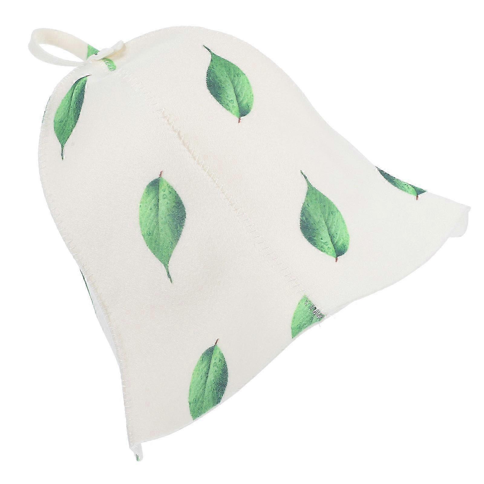 White Felt Sauna Hat for Bathing Comfortable 2Pcs Absorbent Sauna Hat