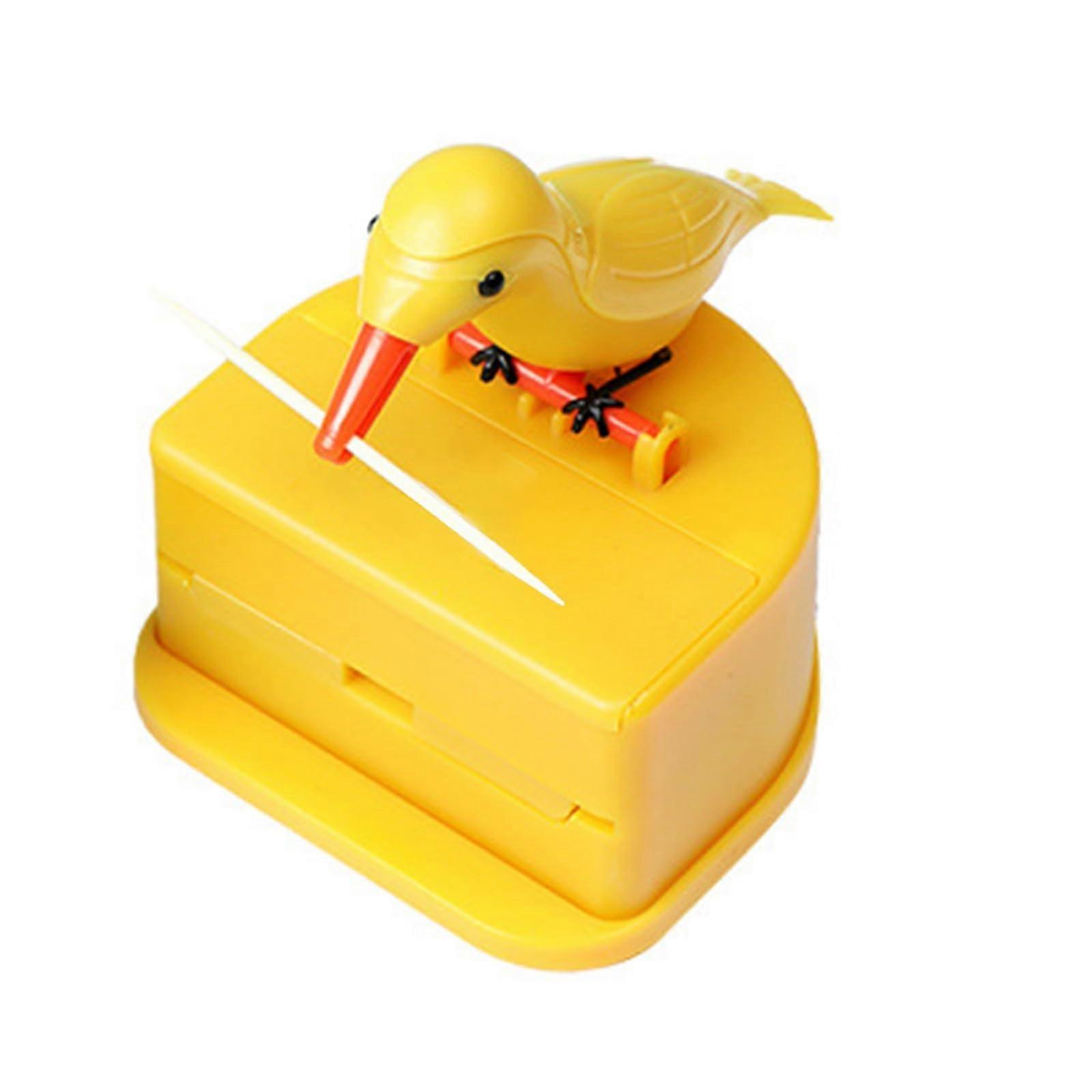 Toothpick Dispenser Automatic Bird Shaped Holder with OneTouch Easy Operation for Kitchen Table
