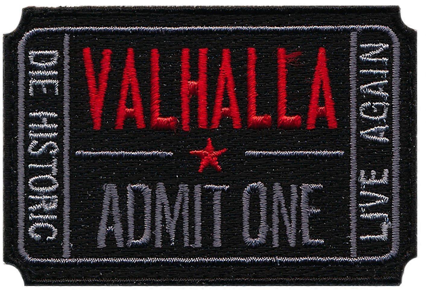 Valhalla Morale Patch with Hook Backing Embroidered Tactical Viking Theme Patch