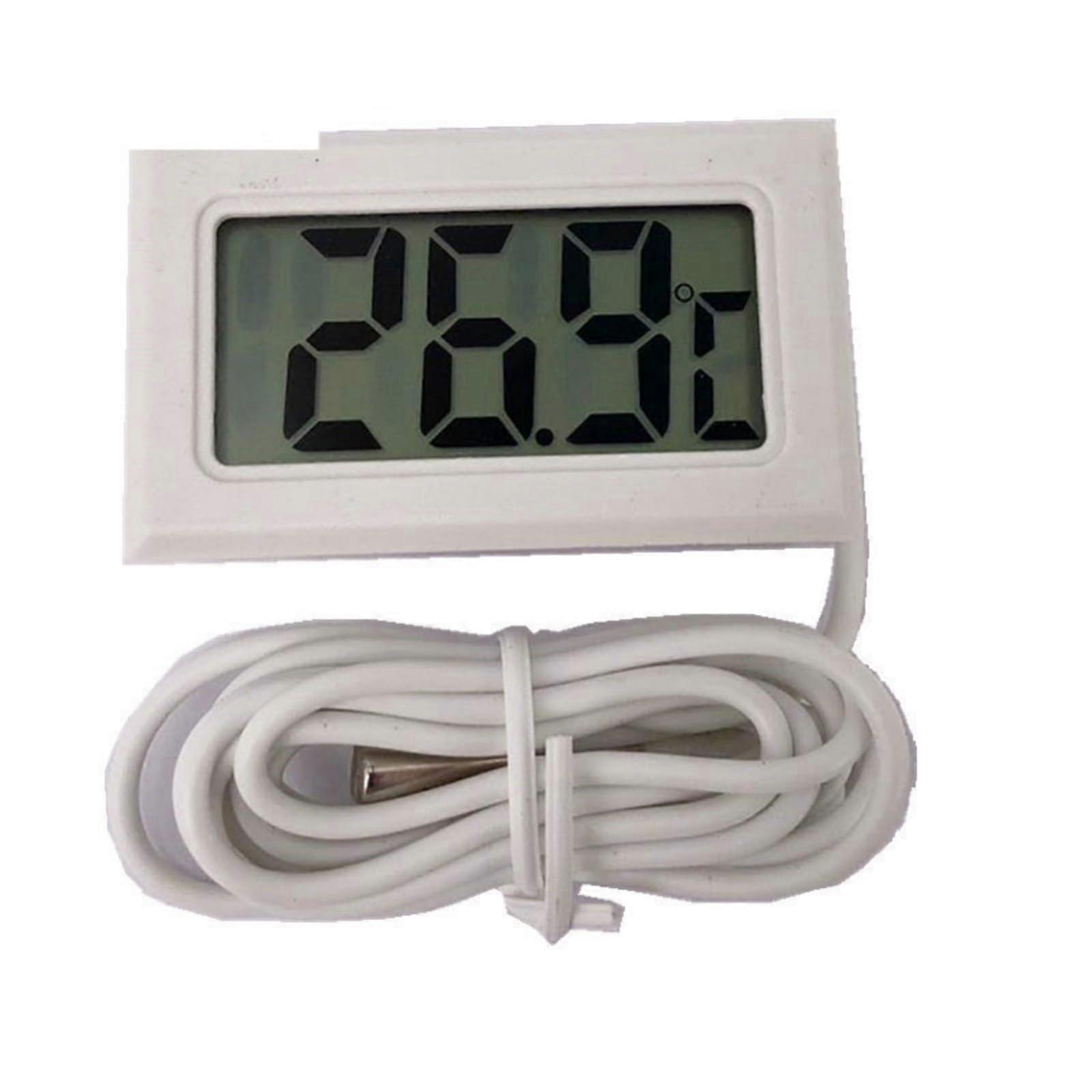 Digital LCD Thermometer with 2m Waterproof Probe for Aquarium and Freezer,  Accuracy Sensor