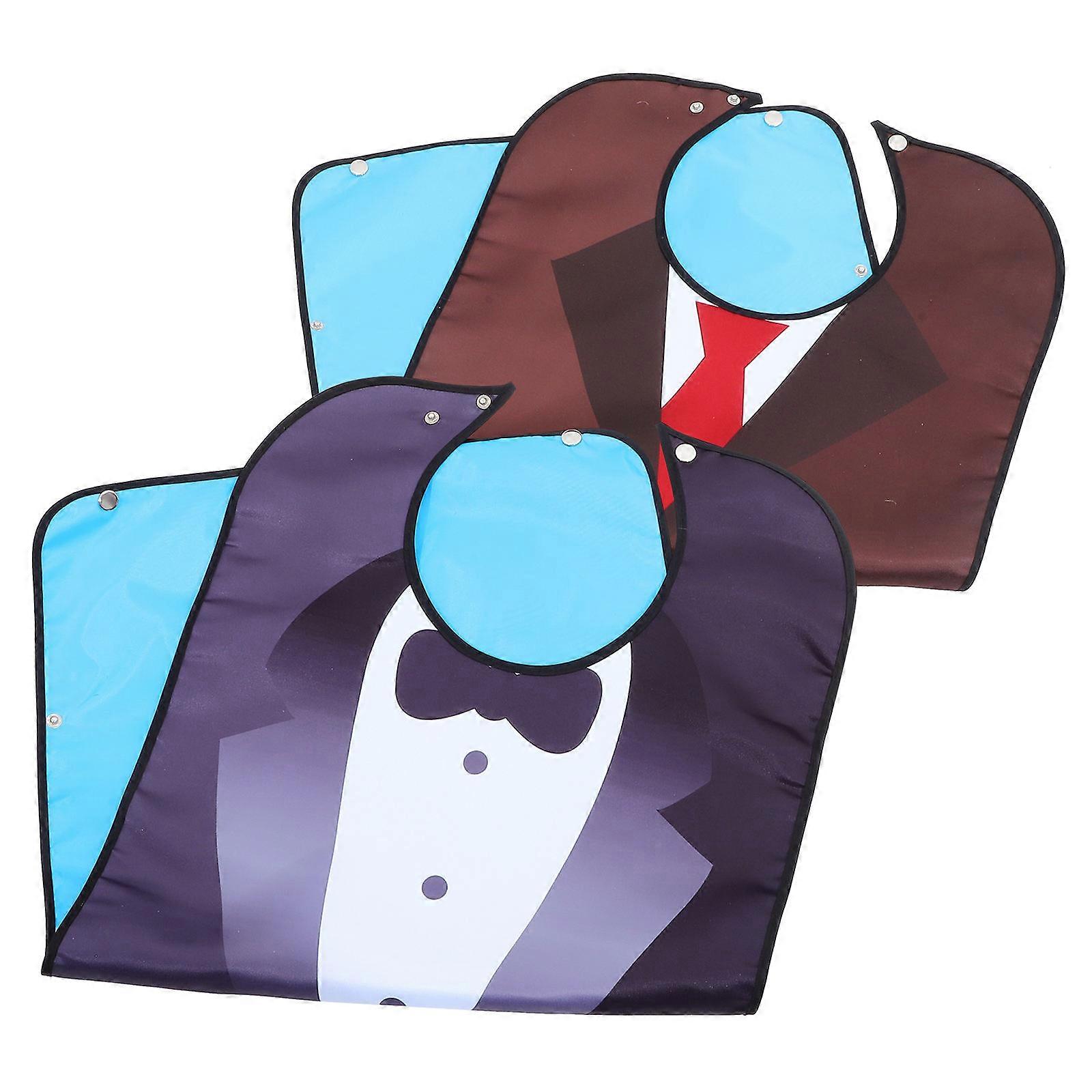 Elder Bib Waterproof Apron for Eating 2Pcs with Assorted Colors