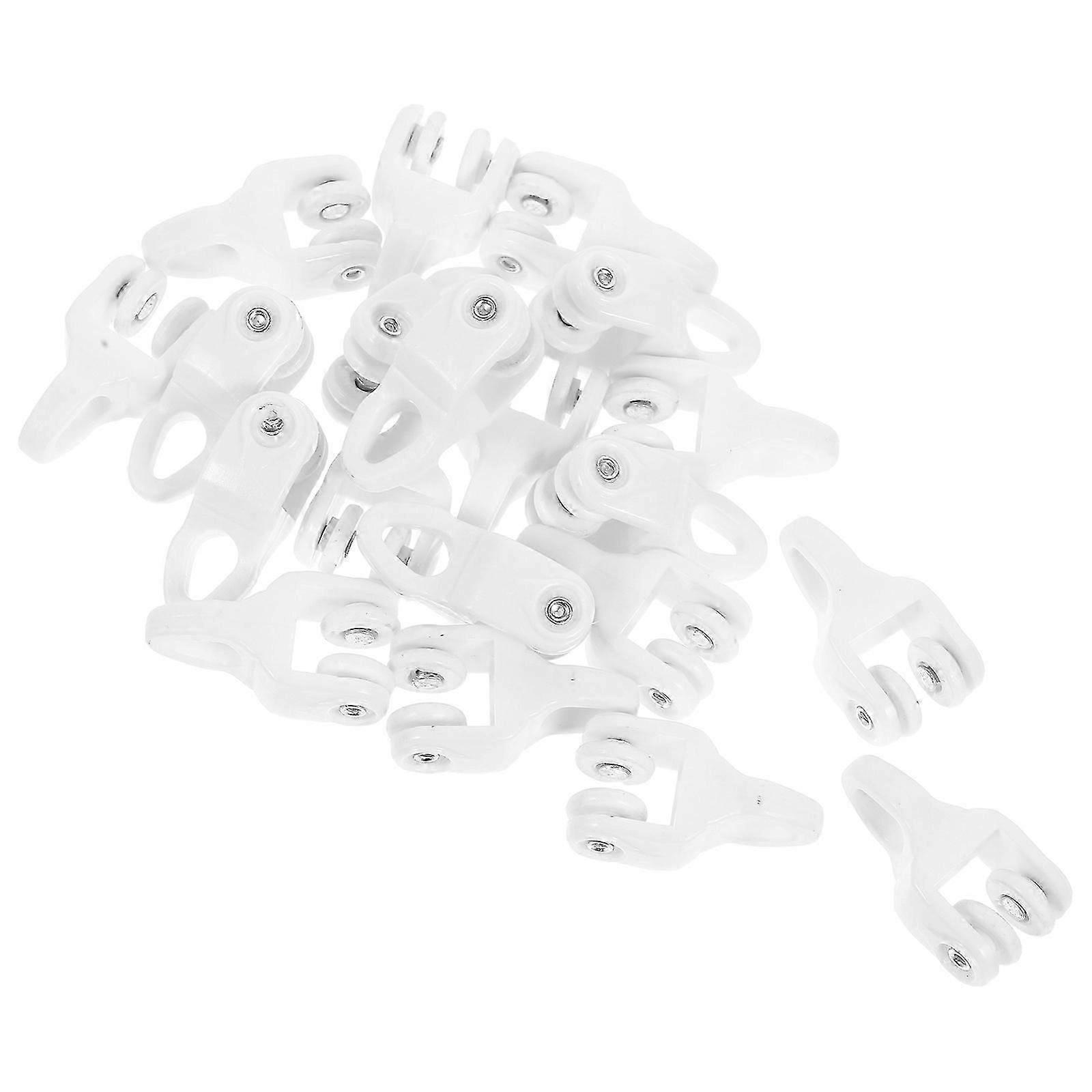 Ceiling Curtain Track Rollers with Plastic Slide Curtain Track 40Pcs