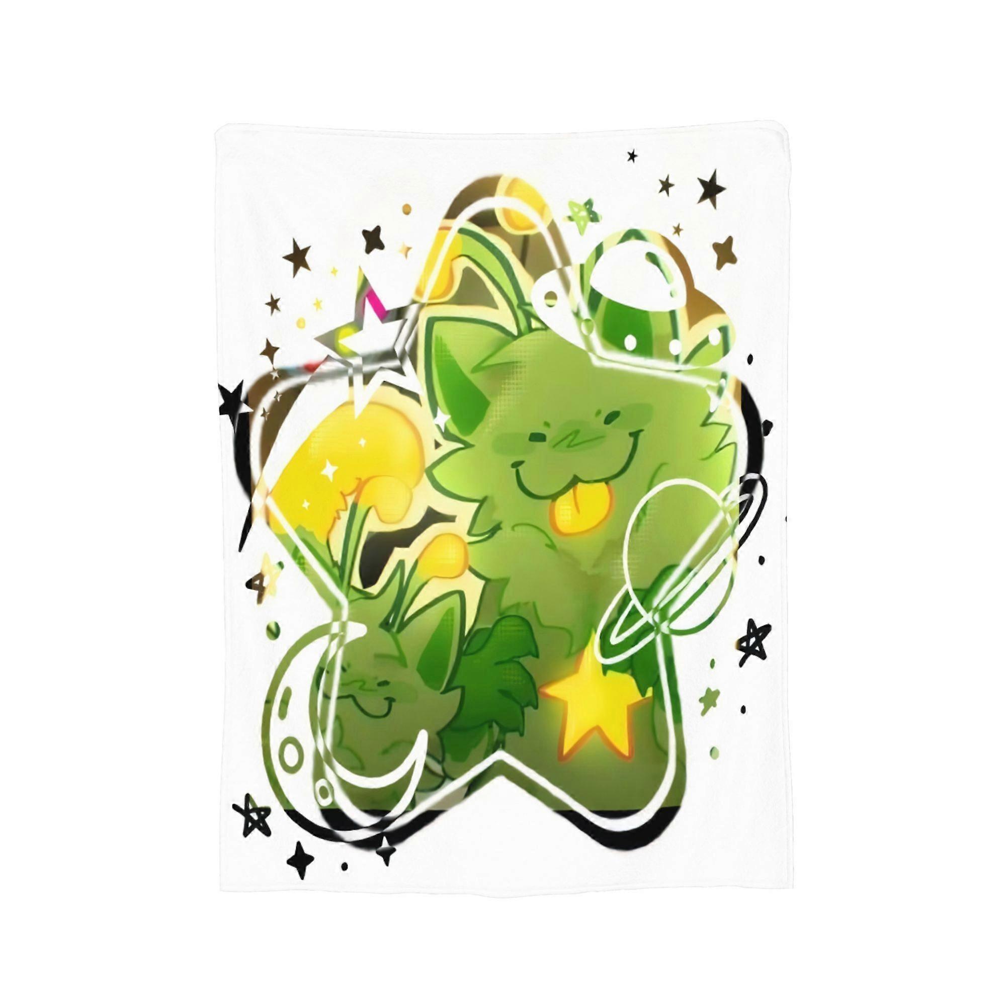 Gnarpy Themed Flannel Blanket Soft and Warm Light Beige-Friendly