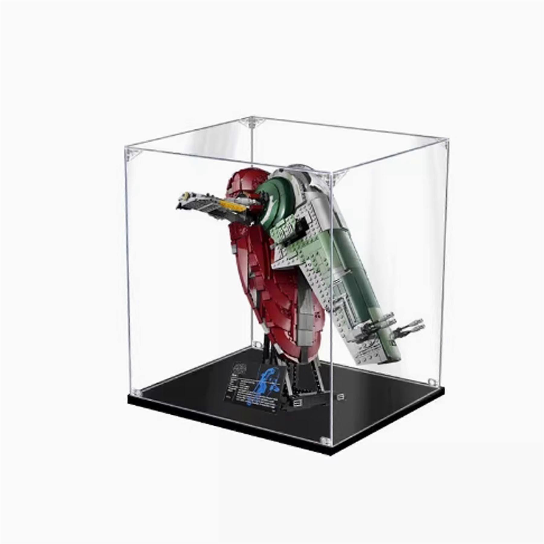 Dustproof Acrylic Display Case Compatible with  75060 Star Wars Model, Clear Showcase with Black 2mm Base
