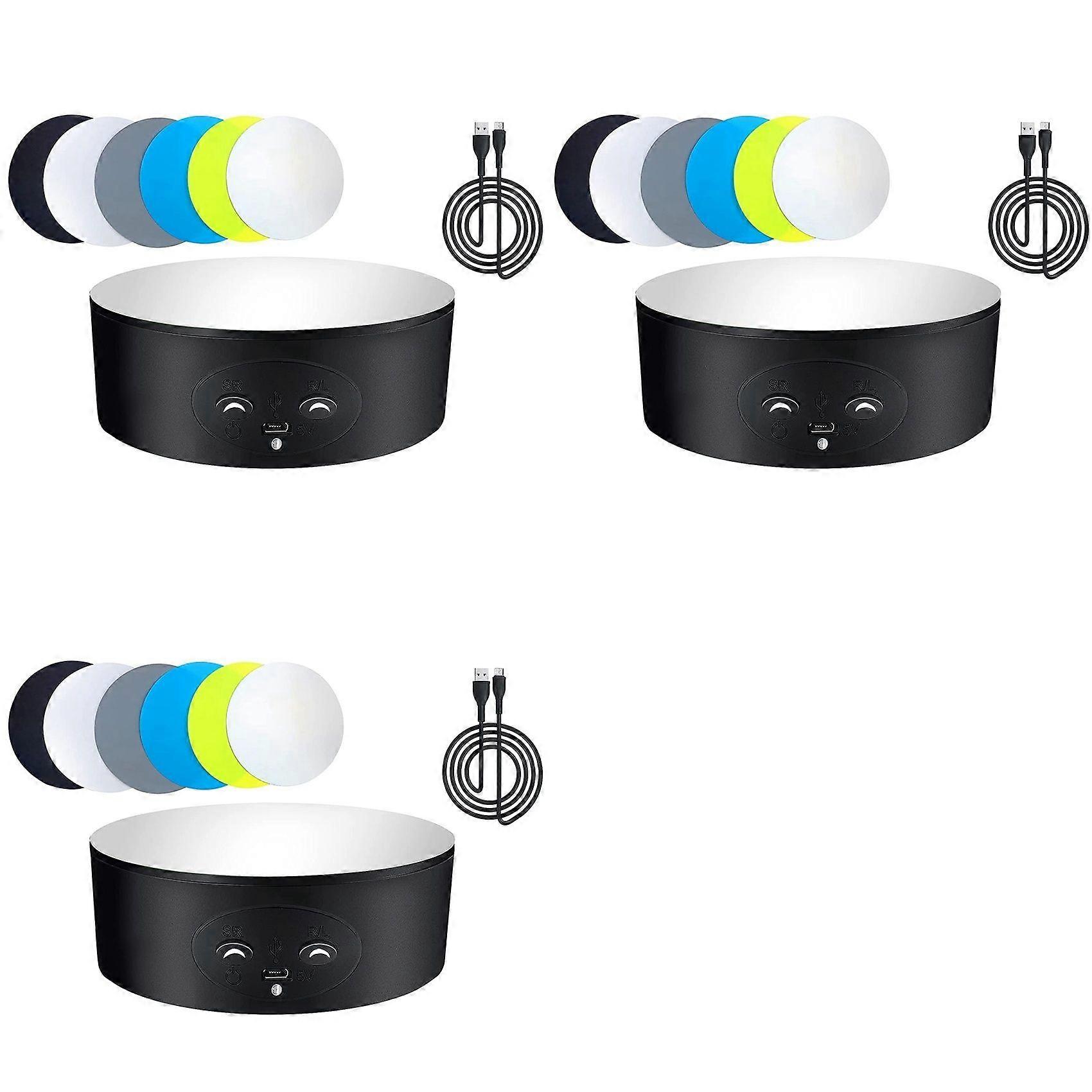 3X Rotating Display Stand, 360 Degree Automatic Mute Spin Turntable for Photography Display