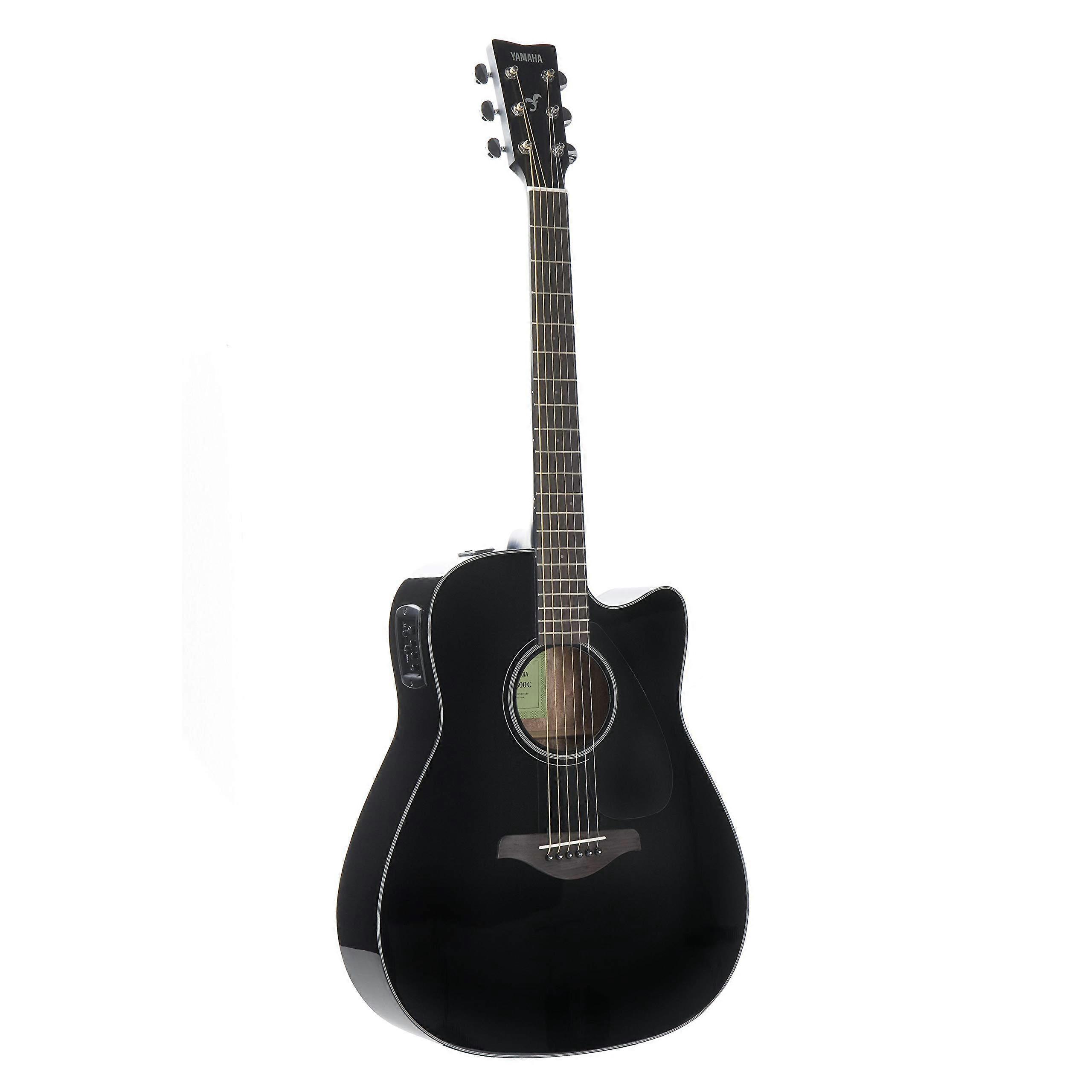 FGX800C Black Electro Acoustic Guitar with Cutaway, Solid Spruce  and System66 Preamp