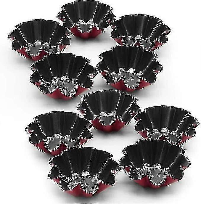 10-pack tårtformar, mini-muffinsformar i kolstål