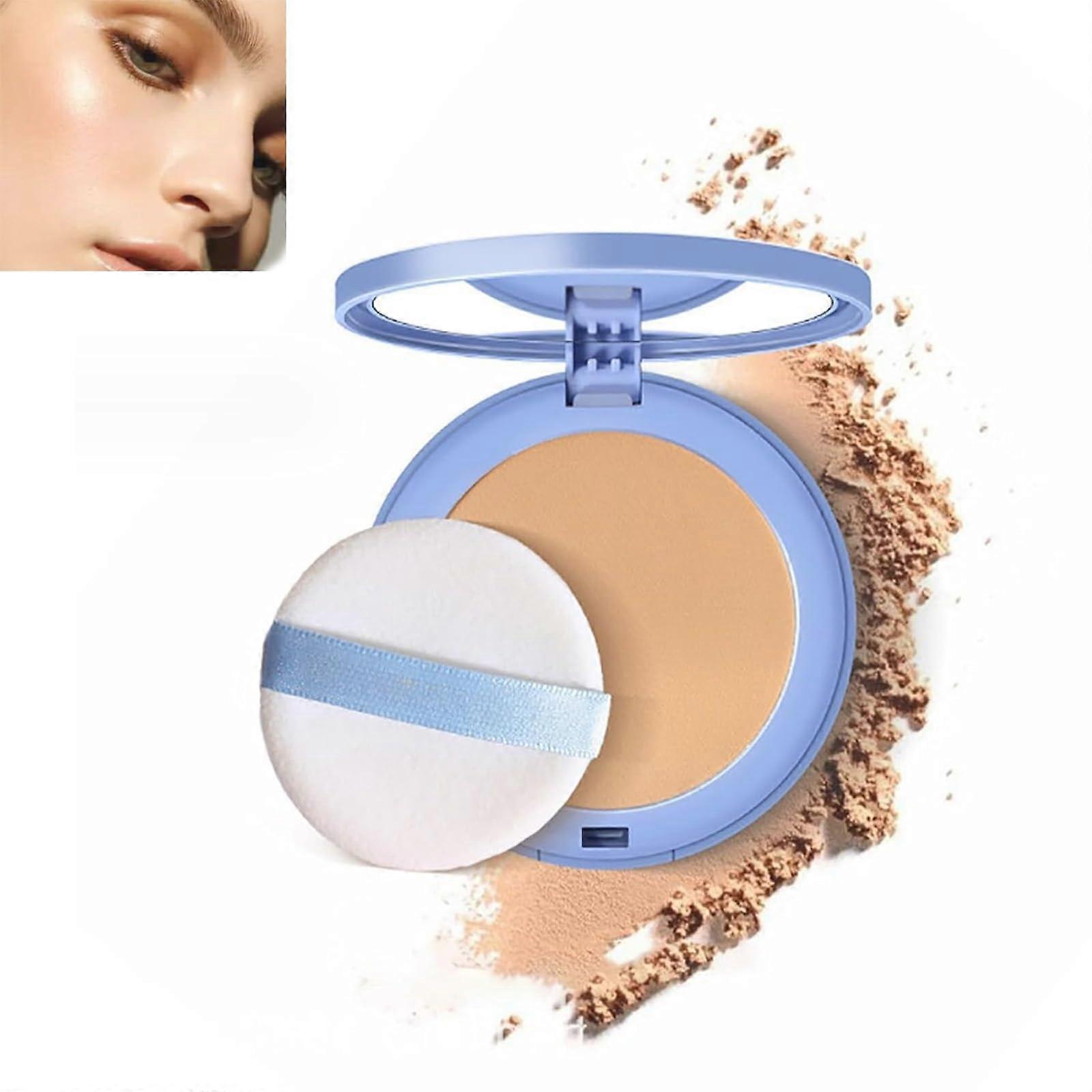 Matte Pressed Powder Oil Control Waterproof Long Lasting Compact with Smooth Natural Coverage (03)